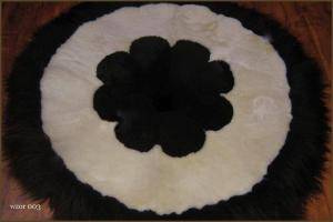 Saueskinn - Runde tepper - charming-round-carpets-sheepskin-adam-leather