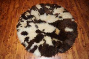 Saueskinn - Runde tepper - decorative-round-carpets-sheepskin-adam-leather