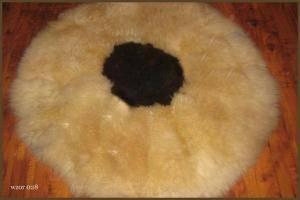 Saueskinn - Runde tepper - elegant-round-carpets-sheepskin-adam-leather