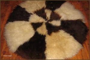 Saueskinn - Runde tepper - glamorous-round-carpets-sheepskin-adam-leather